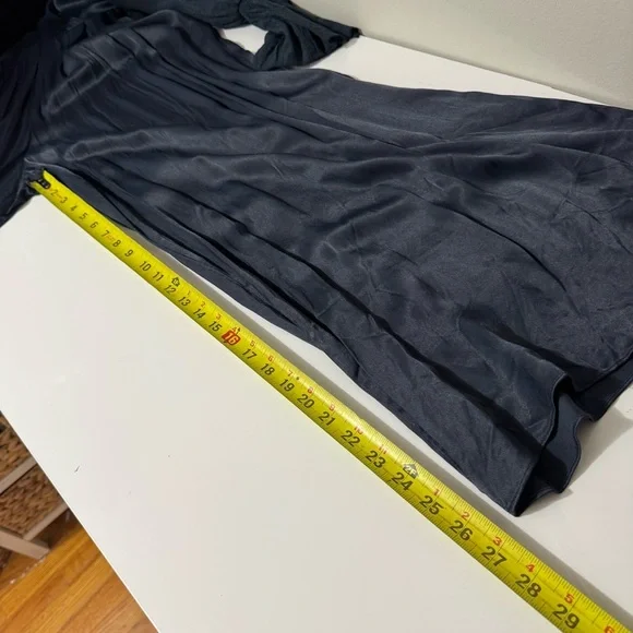 Free People not your baby satin navy Blue feminine bohemian Jumpsuit - Picture 7 of 8